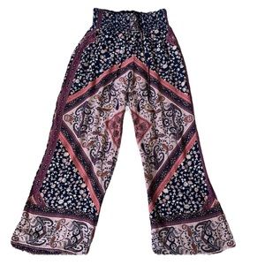 Mason & Belle Boho Paisley Wide Leg Women Palazzo Pant Size Medium